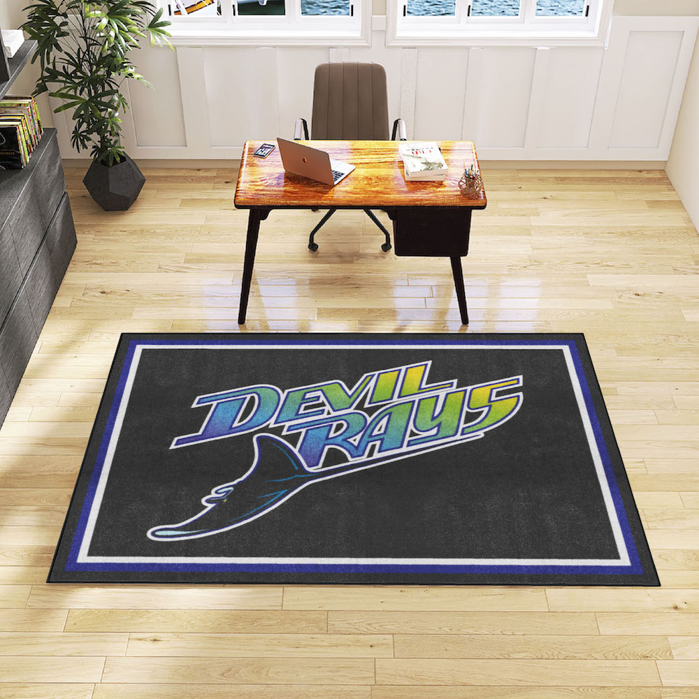 Tampa Bay Devil Rays 5ft. x 8 ft. Plush Area Rug - Retro Collection