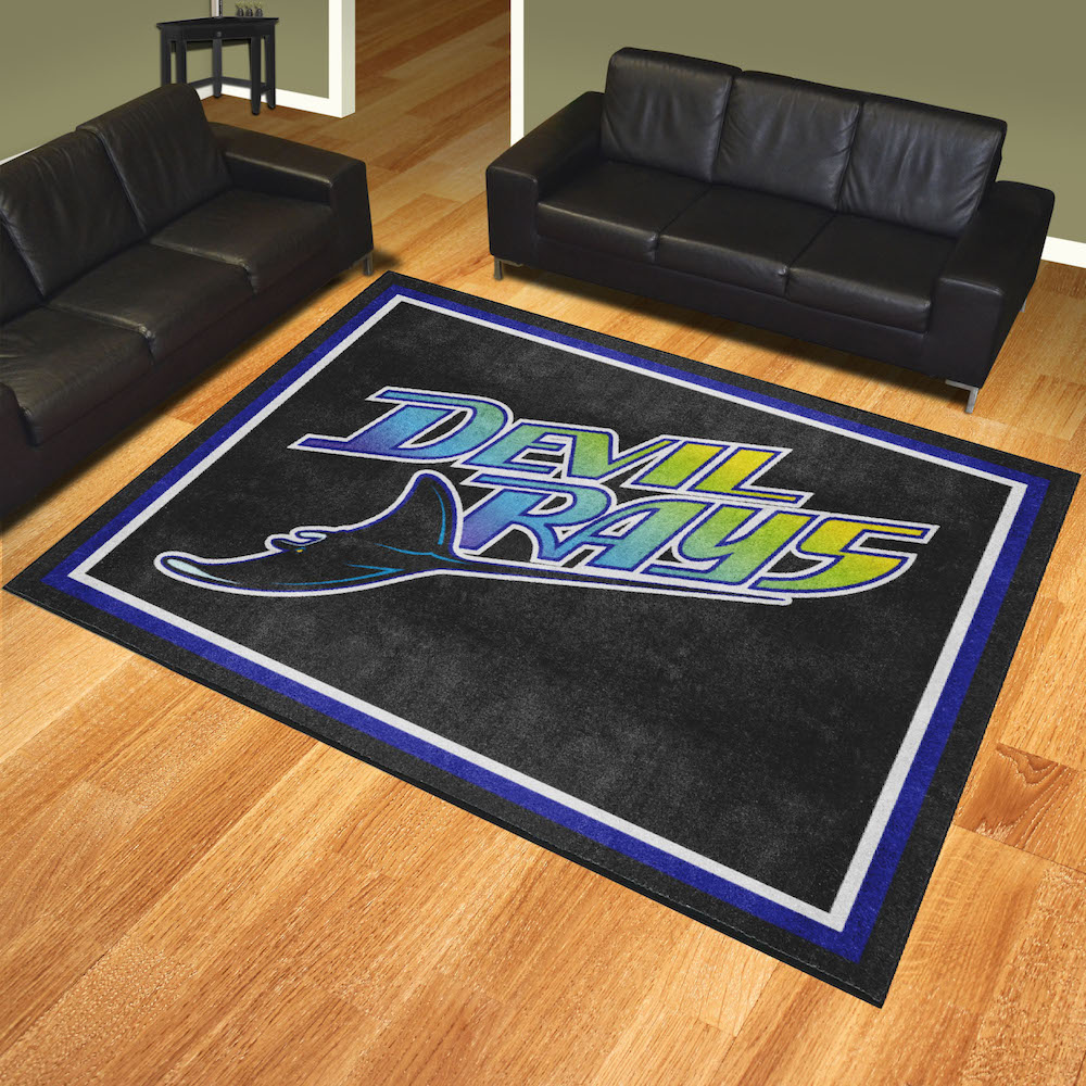 Tampa Bay Devil Rays MLBCC Vintage Ultra Plush 8x10 Area Rug Throwback Logo