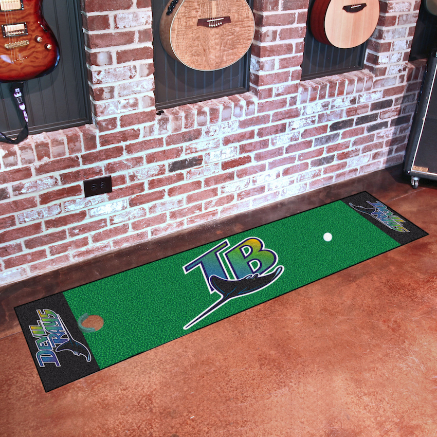 Tampa Bay Devil Rays MLBCC Vintage 18 x 72 in Putting Green Mat with Throwback Logo