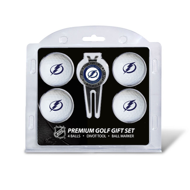 Tampa Bay Lightning 4 Golf Ball and Divot Tool Set