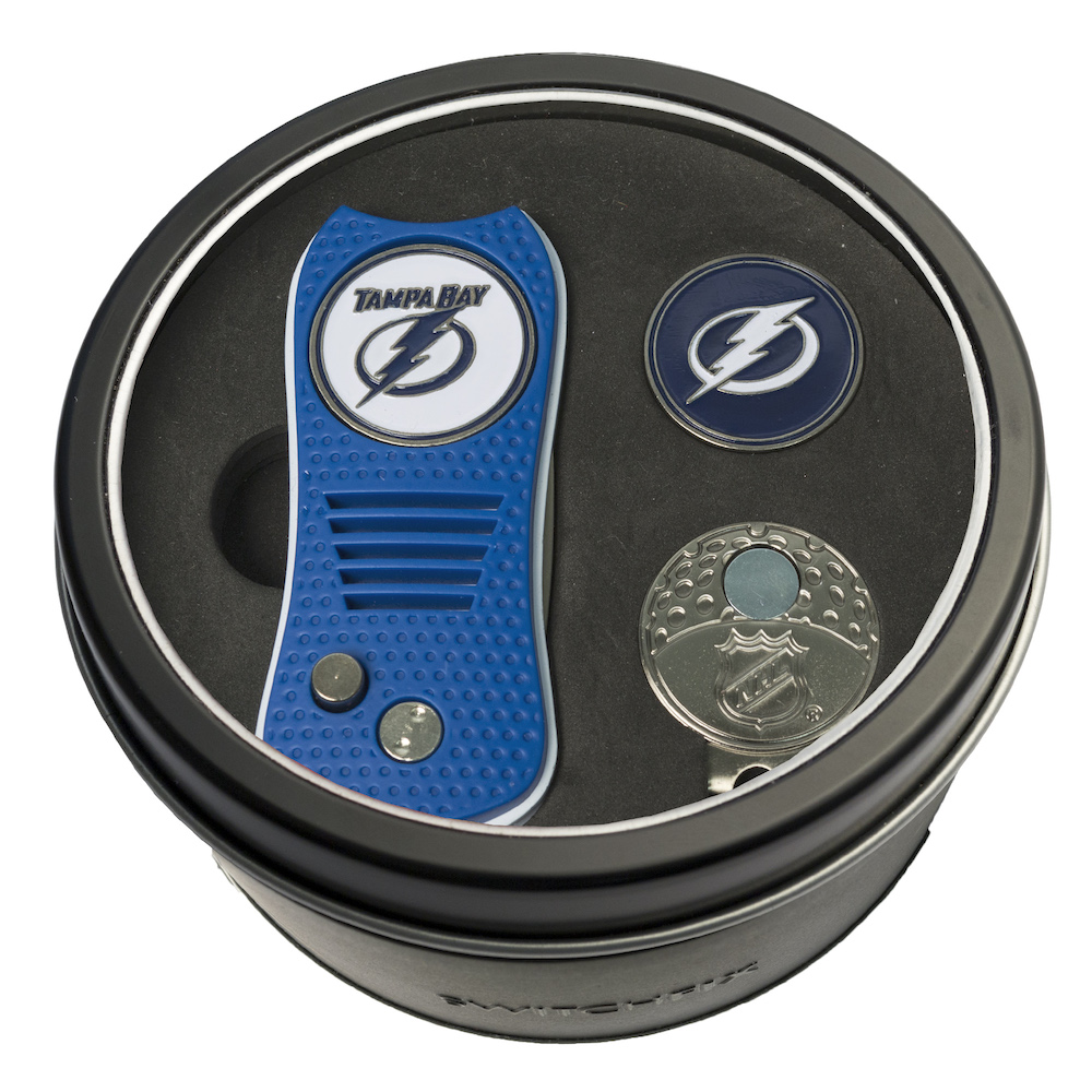 Tampa Bay Lightning Switchblade Divot Tool Cap Clip and Ball Marker Gift Pack