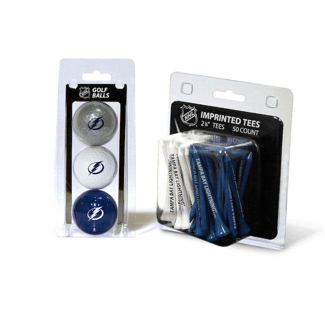 Tampa Bay Lightning 3 Ball Pack and 50 Tee Pack