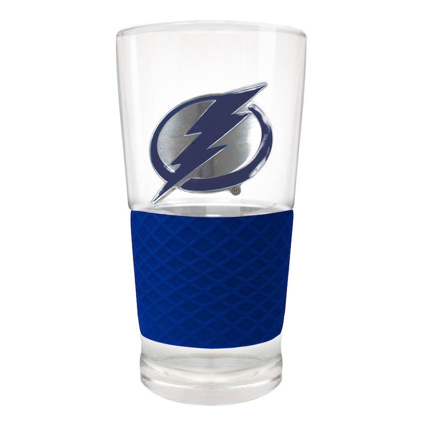 Tampa Bay Lightning 22 oz Pilsner Glass with Silicone Grip