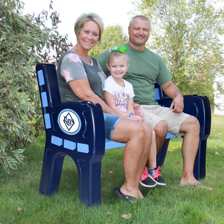 Tampa Bay Rays Park Bench