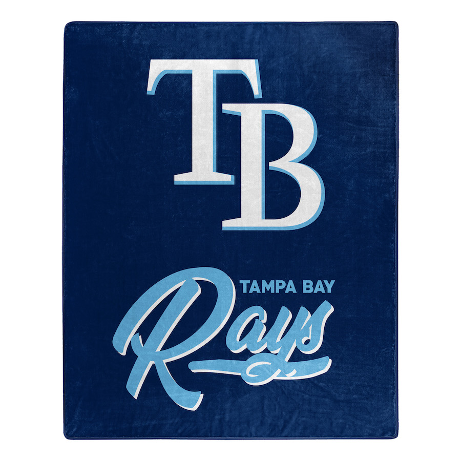 Tampa Bay Rays Plush Fleece Raschel Blanket 50 x 60