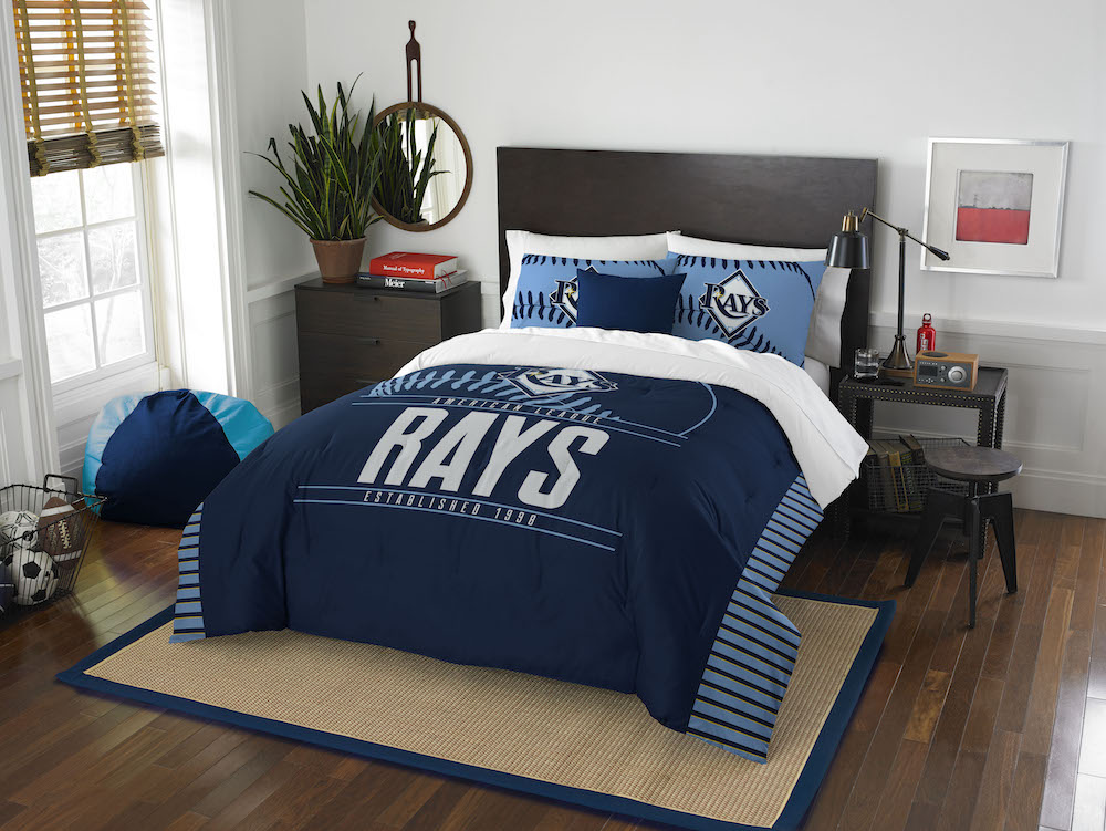 Tampa Bay Rays QUEEN/FULL size Comforter and 2 Shams