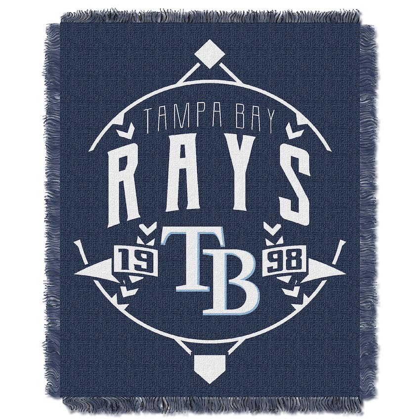 Tampa Bay Rays MLB Double Play Tapestry Blanket 48 x 60