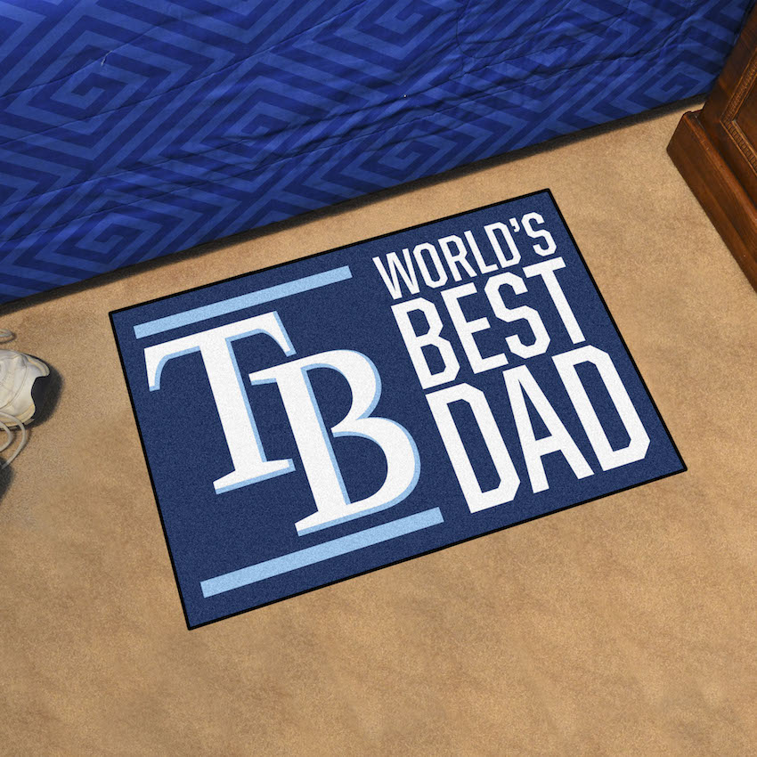 Tampa Bay Rays 20 x 30 WORLDS BEST DAD Floor Mat