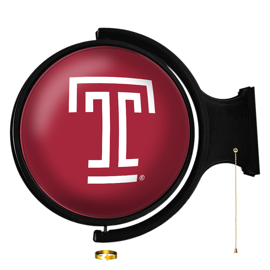 Temple Owls LED Rotating Wall Sign