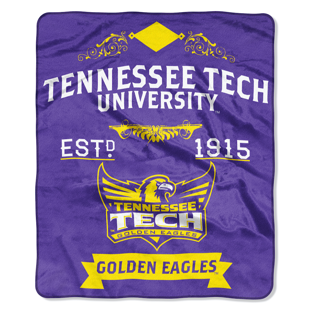 Tennessee Tech Golden Eagles Plush Fleece Raschel Blanket 50 x 60