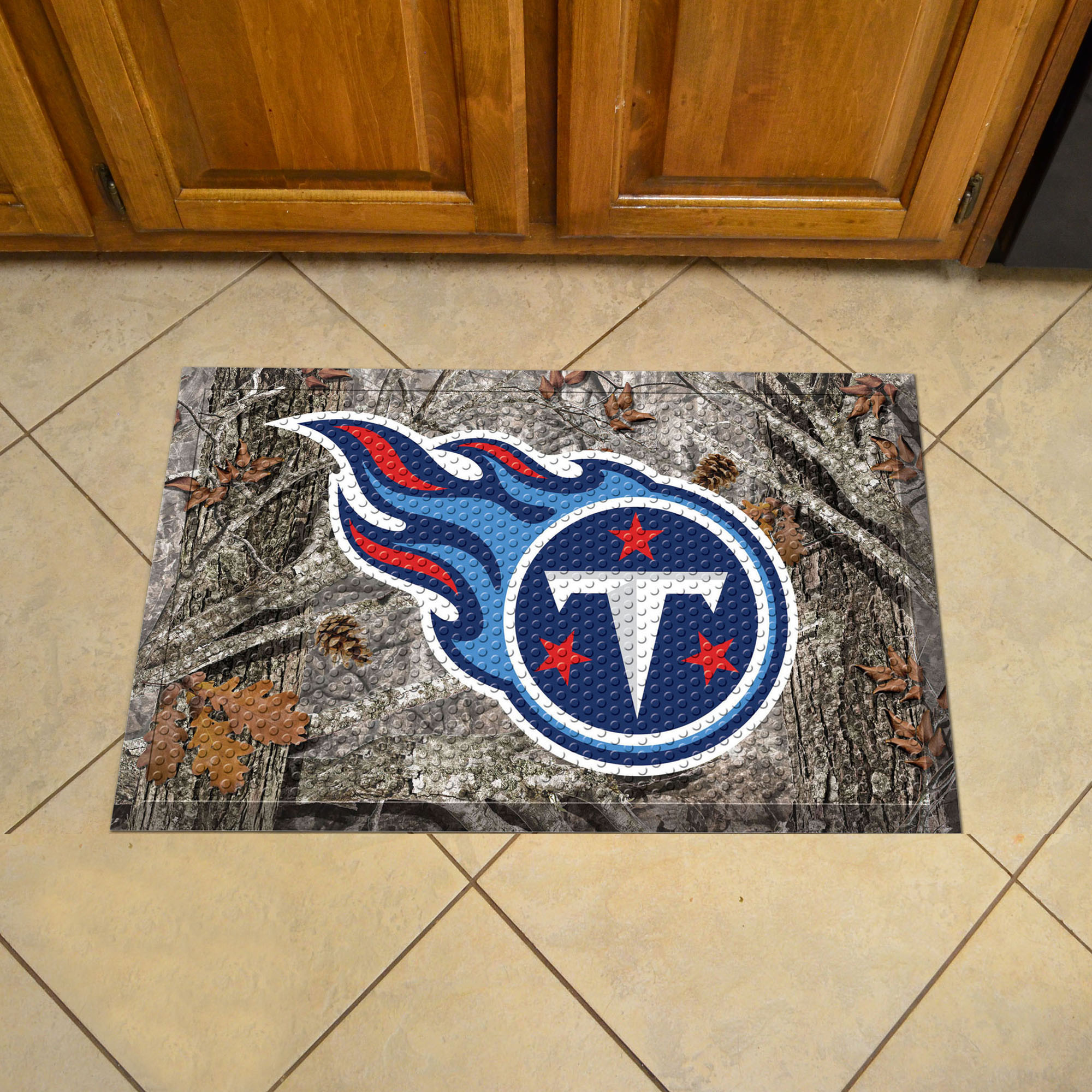 Tennessee Titans Camo Style SCRAPER Door Mat