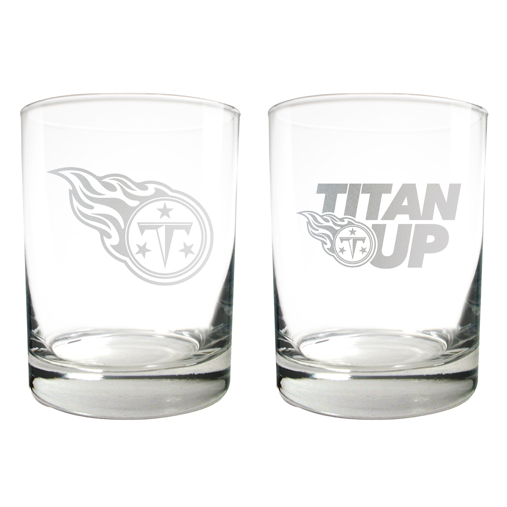 Tennessee Titans 2pc Rocks Glass Set