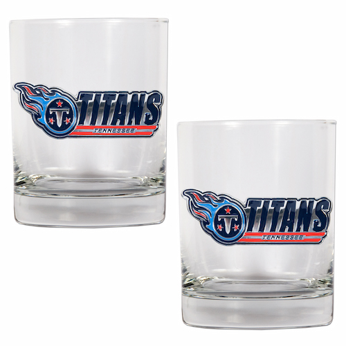 Tennessee Titans NFL Logo 2pc Rocks Glass Set