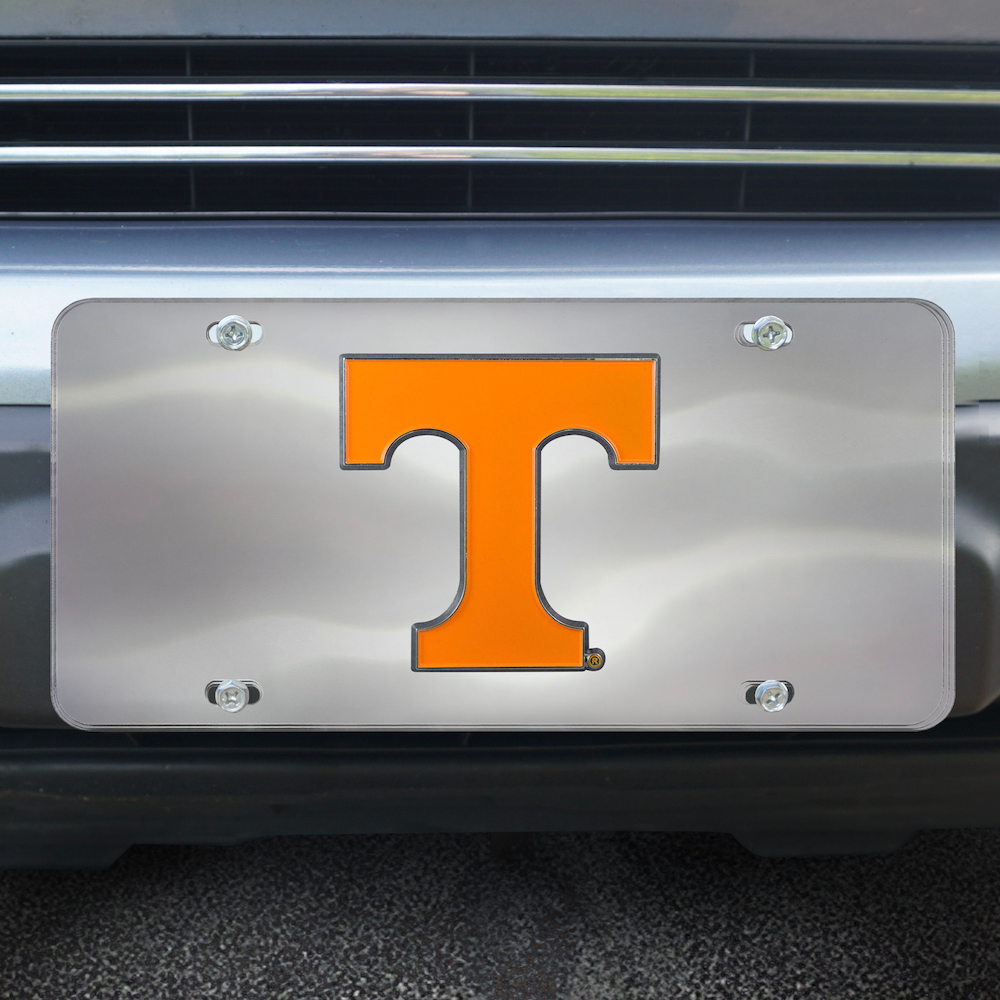 Tennessee Volunteers Stainless Steel Die-cast License Plate