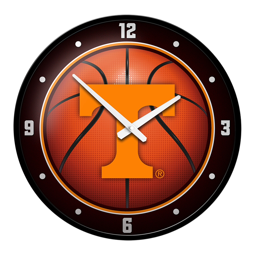 Tennessee Volunteers Modern Disc BASKETBALL Wall Clock