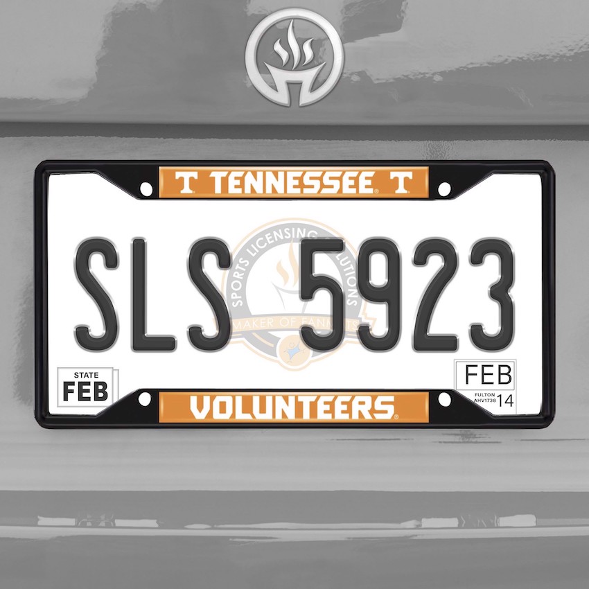 Tennessee Volunteers Black License Plate Frame