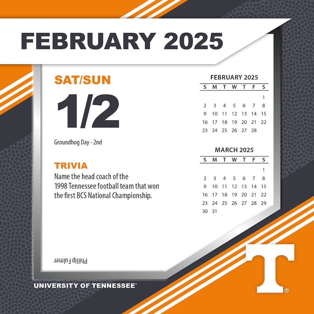 Tennessee Volunteers 2025 NCAA Page-A-Day Box Calendar