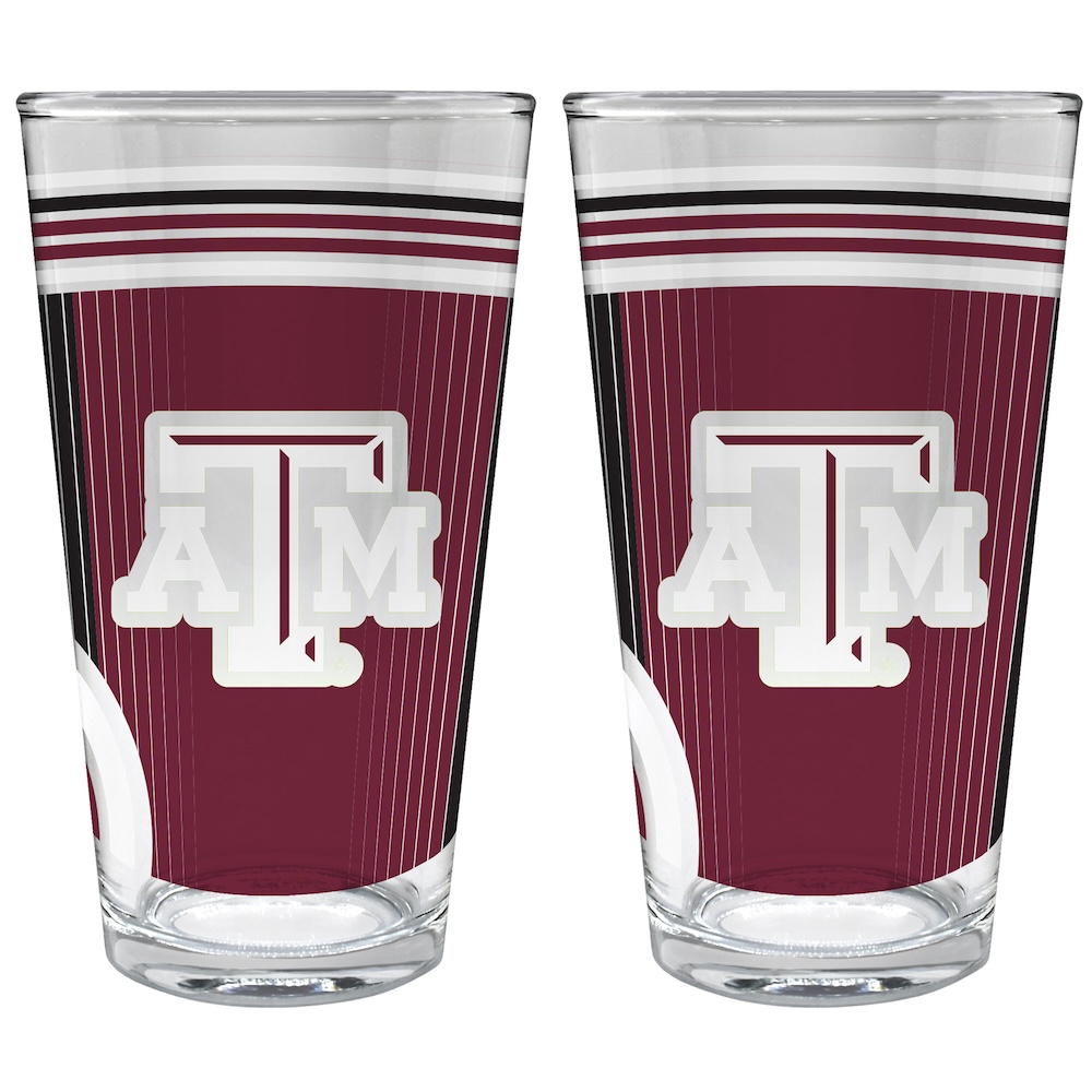 Texas A&M Aggies COOL VIBES 2 pc Pint Glass Set