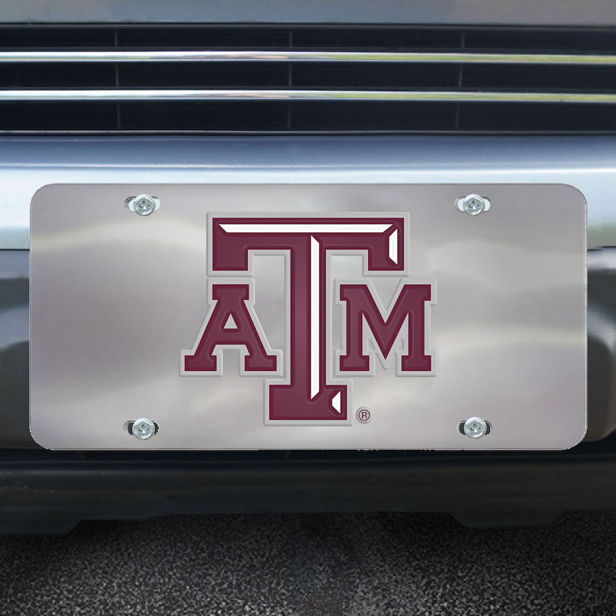 Texas A&M Aggies Stainless Steel Die-cast License Plate