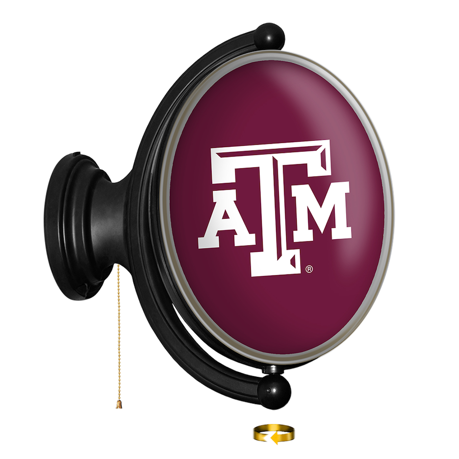 Texas A&M Aggies LED Rotating Wall Sign ~ OVAL