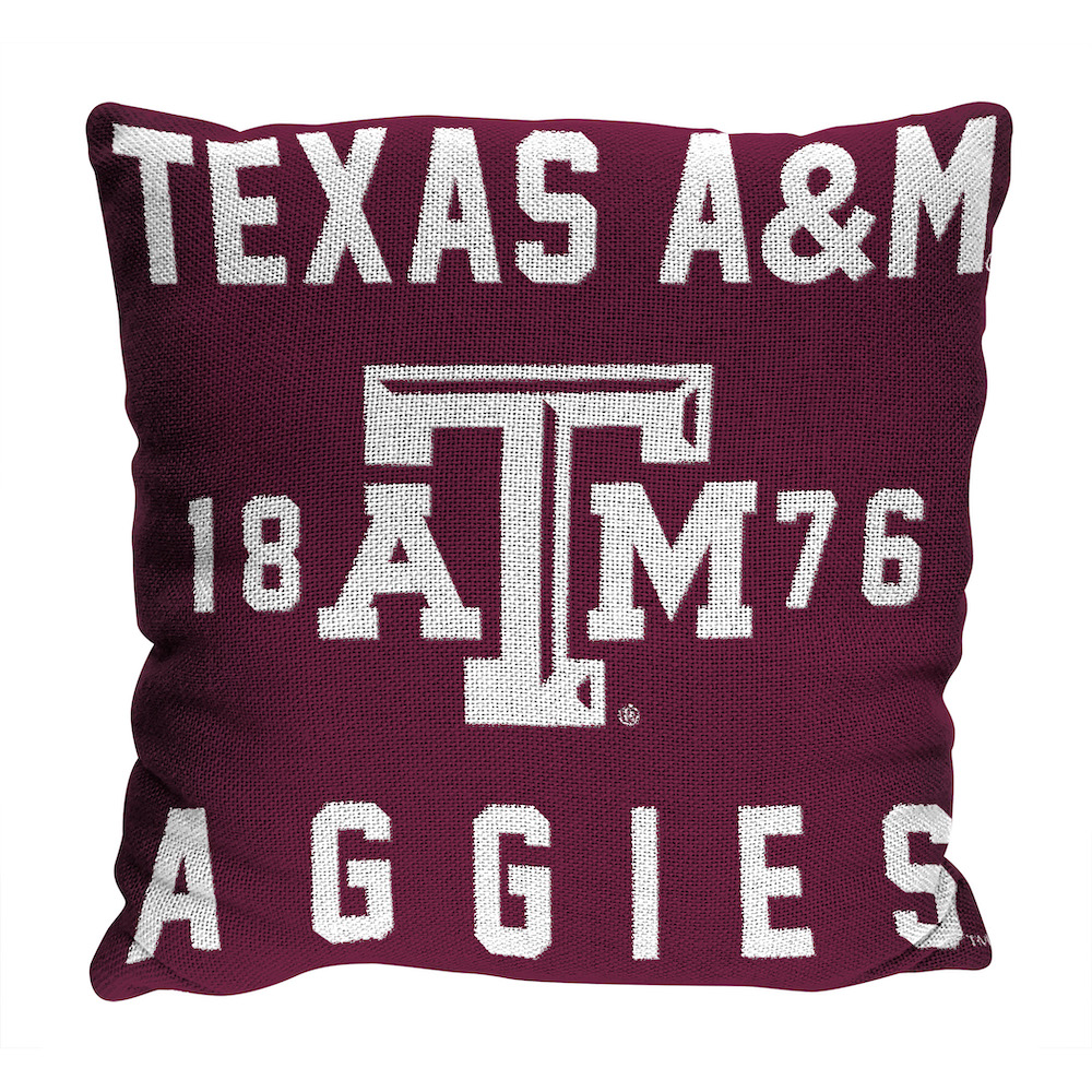 Texas A&M Aggies Stacked 20 x 20 Woven Pillow