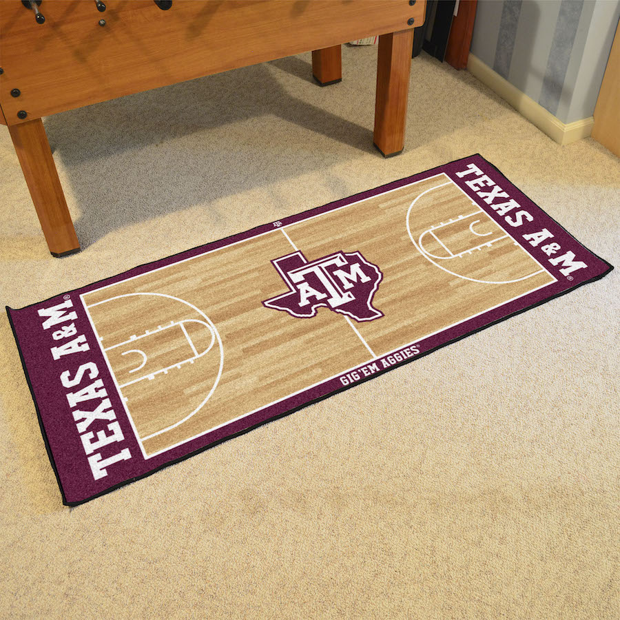 Texas A&M Aggies 30 x 72 Basketball Court Carpet Runner