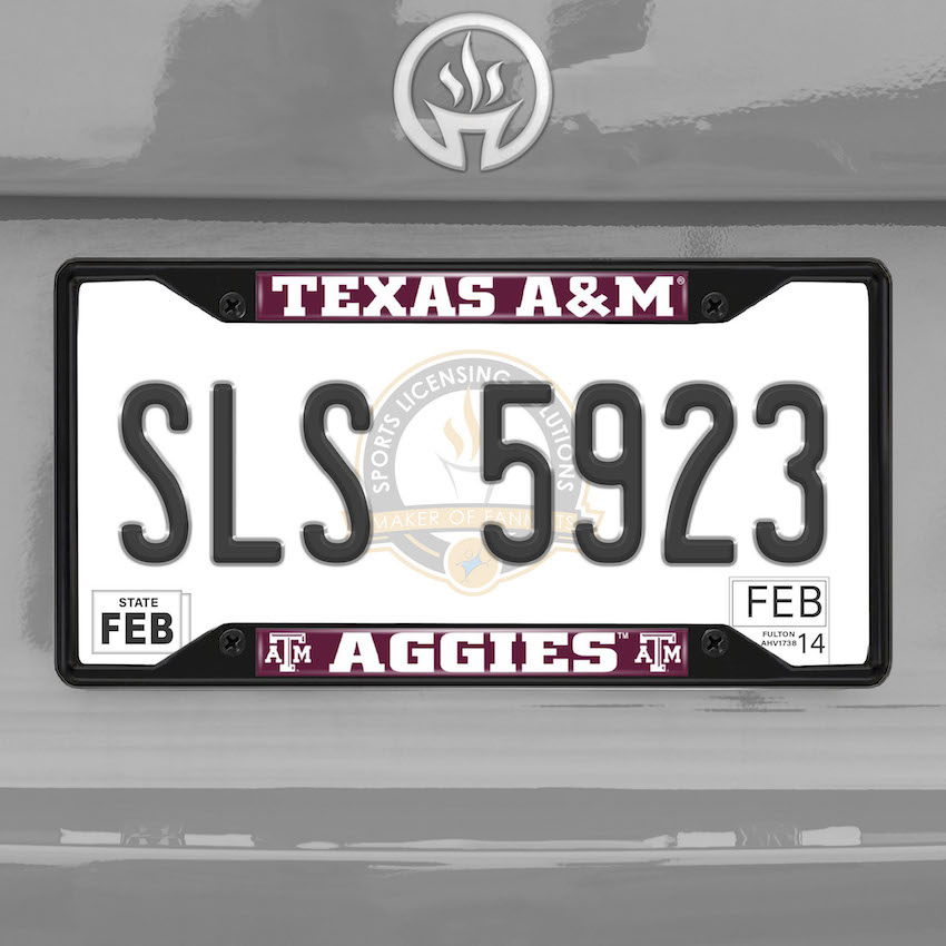 Texas A&M Aggies Black License Plate Frame