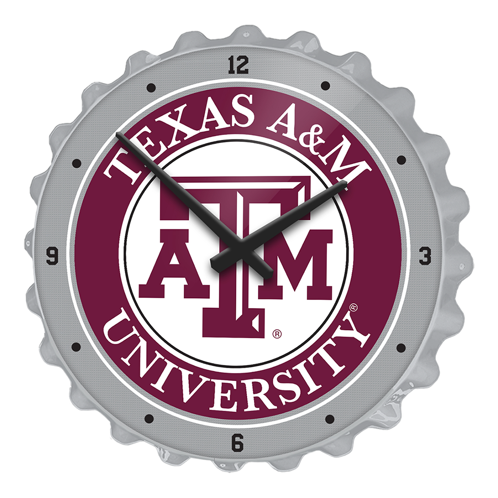 Texas A&M Aggies Bottle Cap Wall Clock