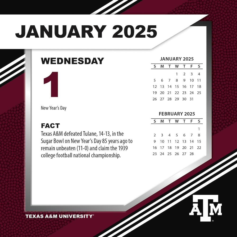 Texas A&M Aggies 2025 NCAA Page-A-Day Box Calendar