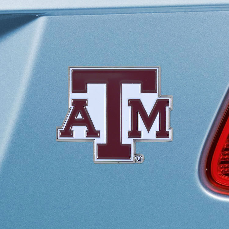 Texas A&M Aggies Color Metal Auto Emblem