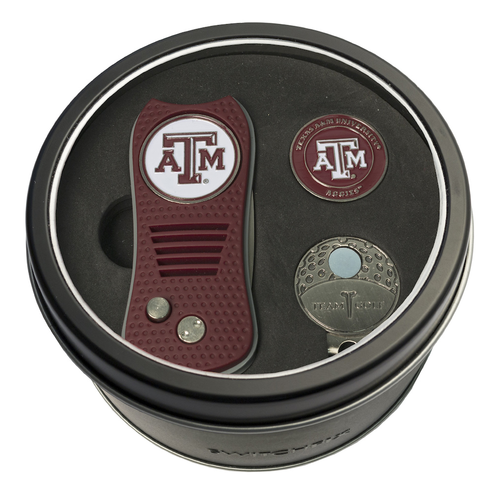 Texas A&M Aggies Switchblade Divot Tool Cap Clip and Ball Marker Gift Pack