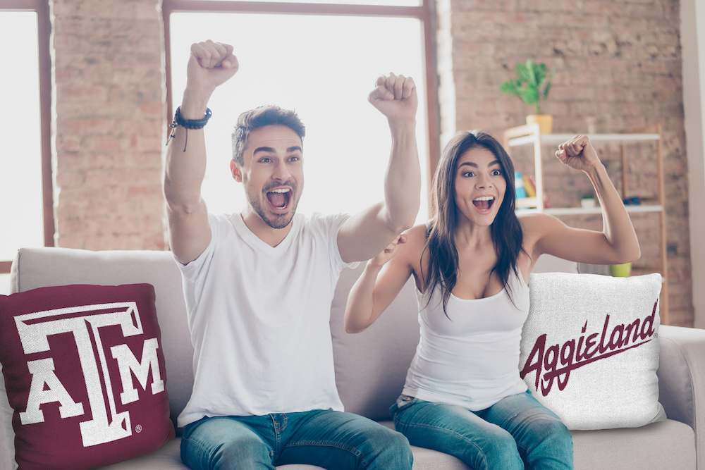 Texas A&M Aggies Double Sided INVERT Woven Pillow