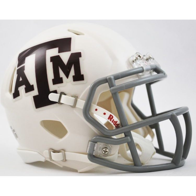 Texas A&M Aggies NCAA Mini SPEED Helmet by Riddell - WHITE