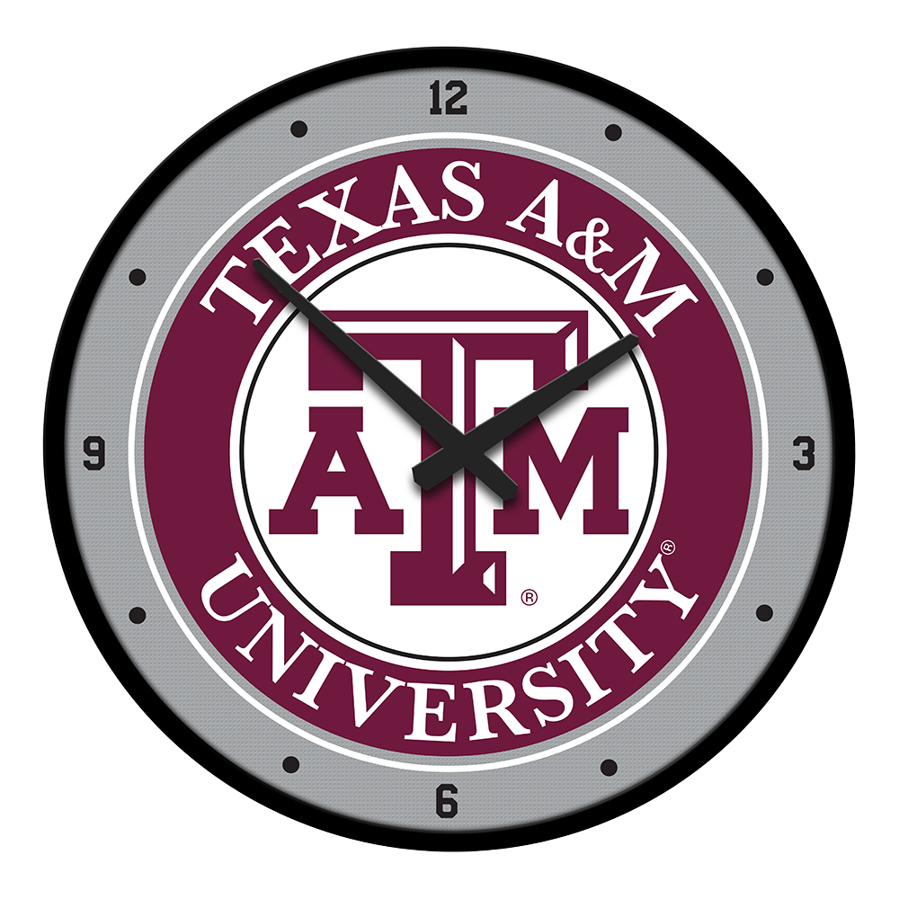 Texas A&M Aggies Modern Disc Wall Clock