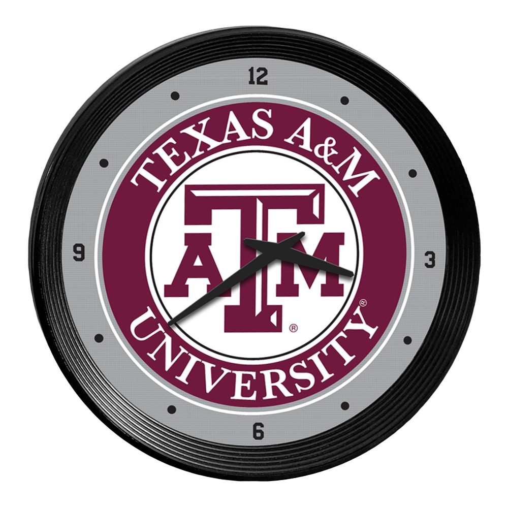 Texas A&M Aggies Ribbed Frame Wall Clock