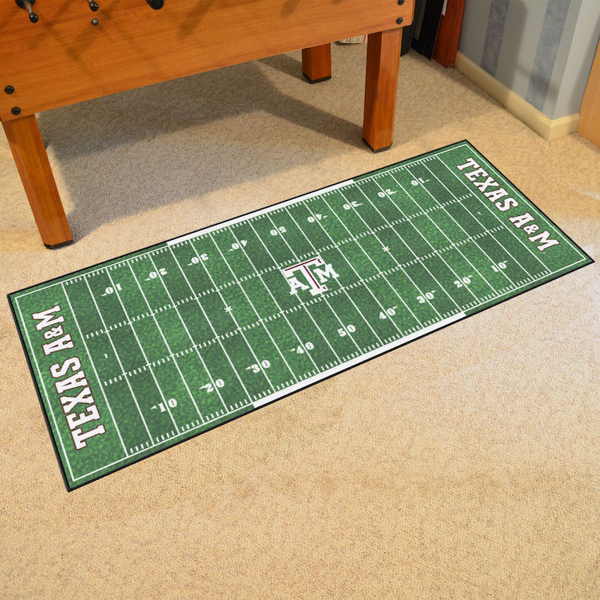 Texas A&M Aggies 30 x 72 Football Field Carpet Runner