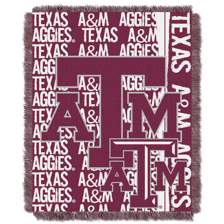 Texas A&M Aggies Double Play Tapestry Blanket 48 x 60