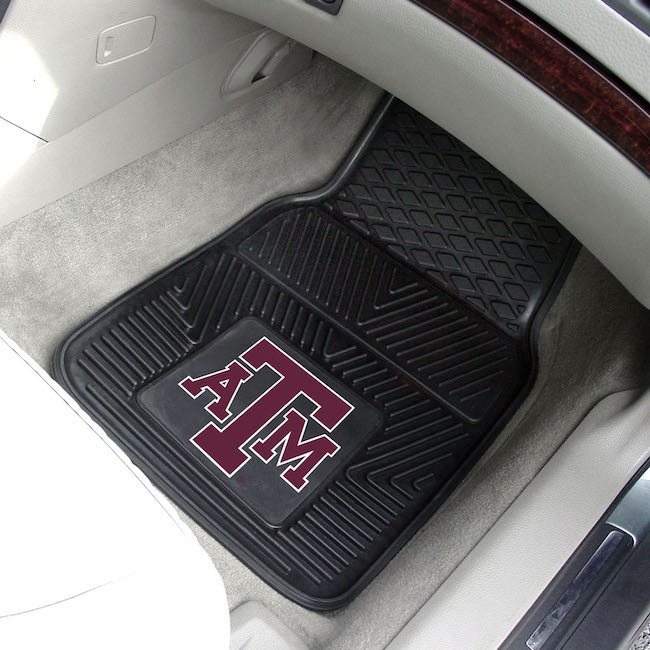 Texas A&M Aggies Car Floor Mats 18 x 27 Heavy Duty Vinyl Pair