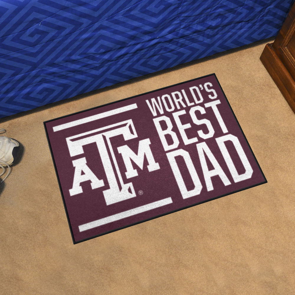 Texas A&M Aggies 20 x 30 WORLDS BEST DAD Floor Mat