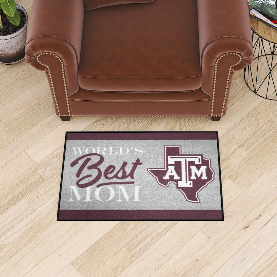 Texas A&M Aggies 20 x 30 WORLDS BEST MOM Floor Mat