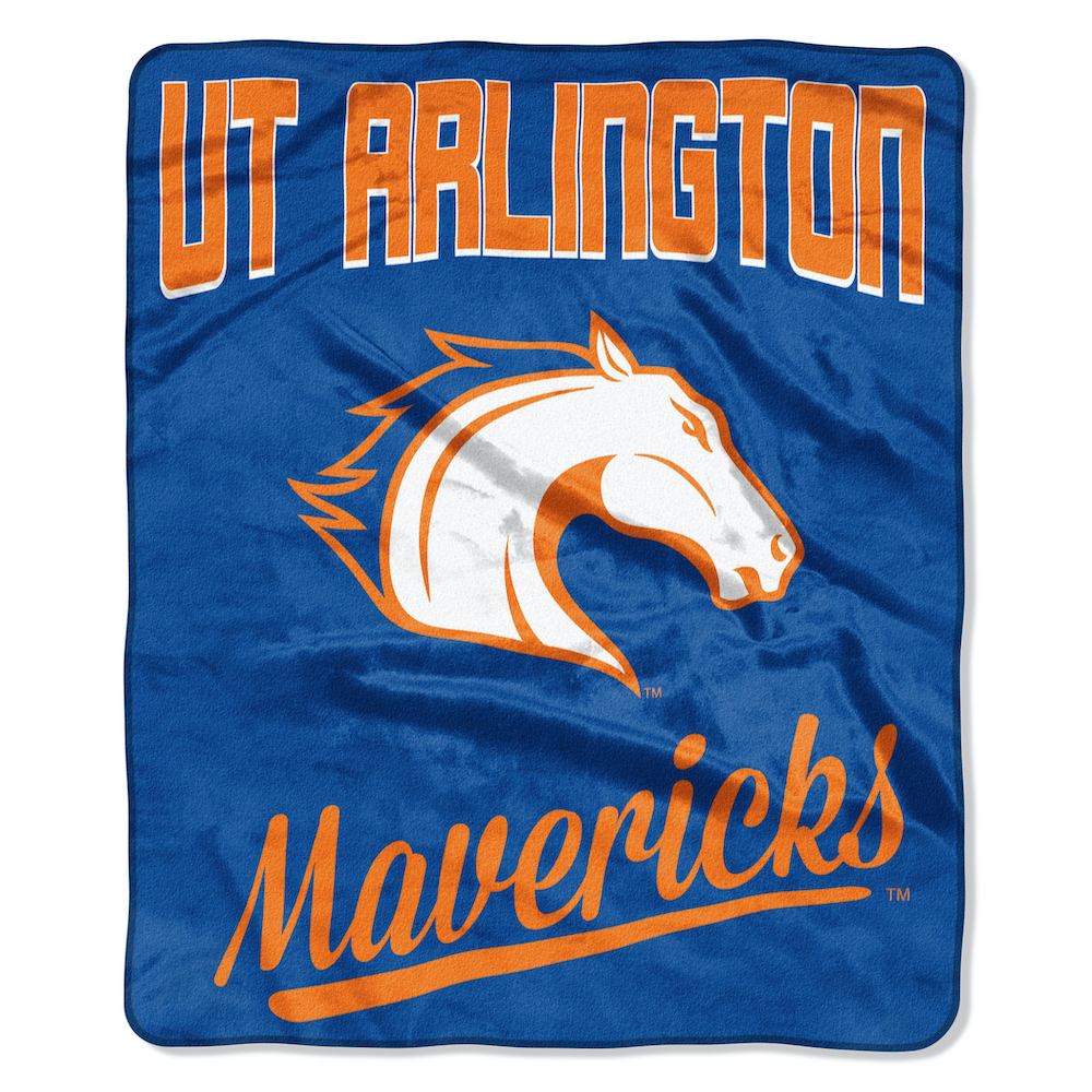 Texas Arlington Mavericks Plush Fleece Raschel Blanket 50 x 60