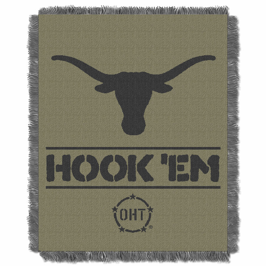 Texas Longhorns OHT Rank Jacquard Throw Blanket