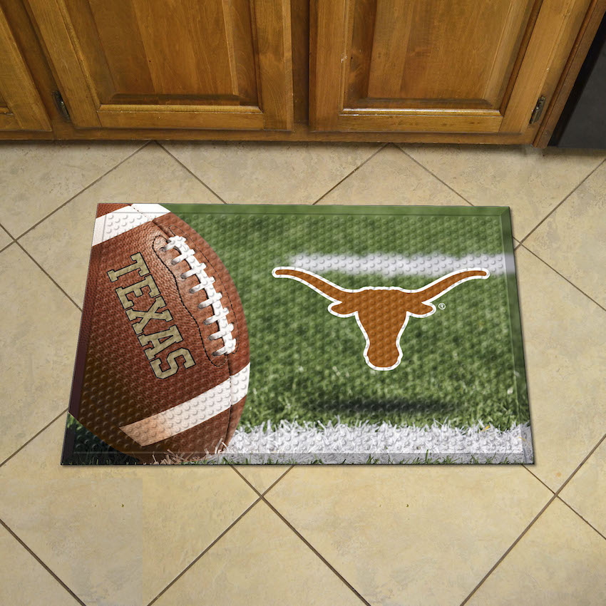 Texas Longhorns Ball Style SCRAPER Door Mat