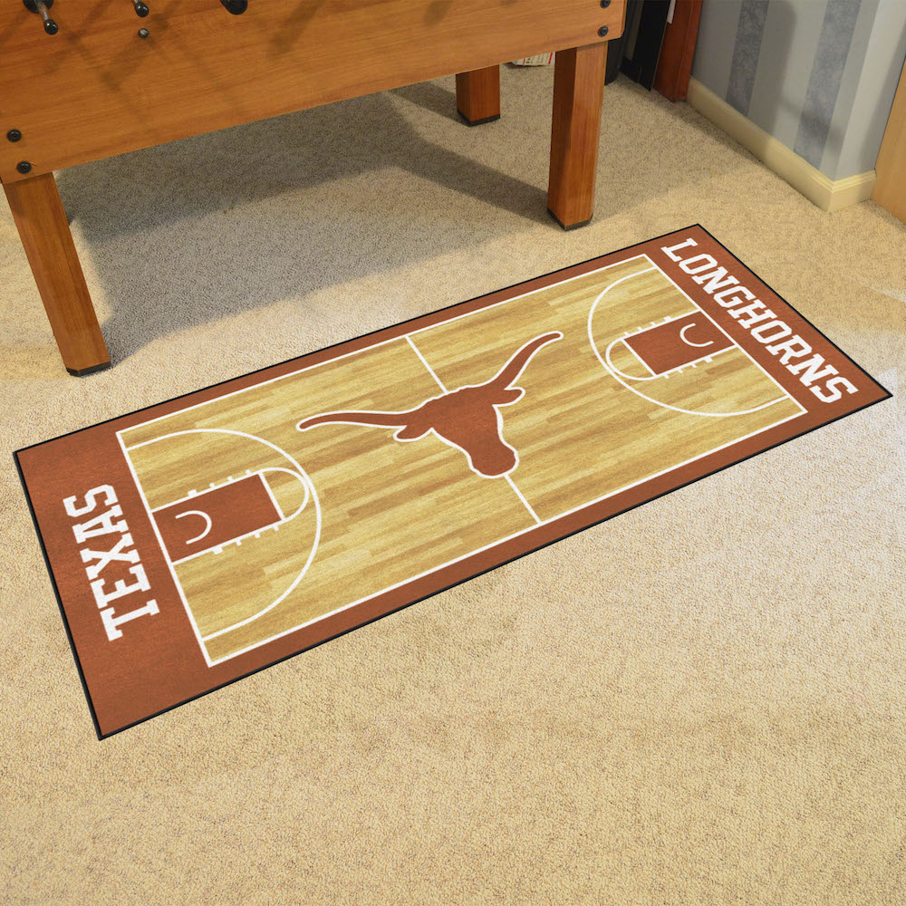 Texas Longhorns 30 x 72 Basketball Court Carpet Runner