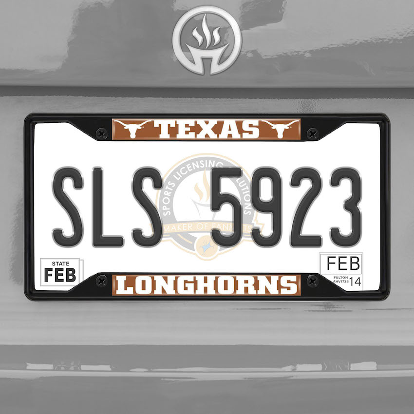 Texas Longhorns Black License Plate Frame