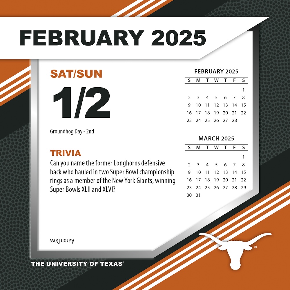 Texas Longhorns 2025 NCAA Page-A-Day Box Calendar