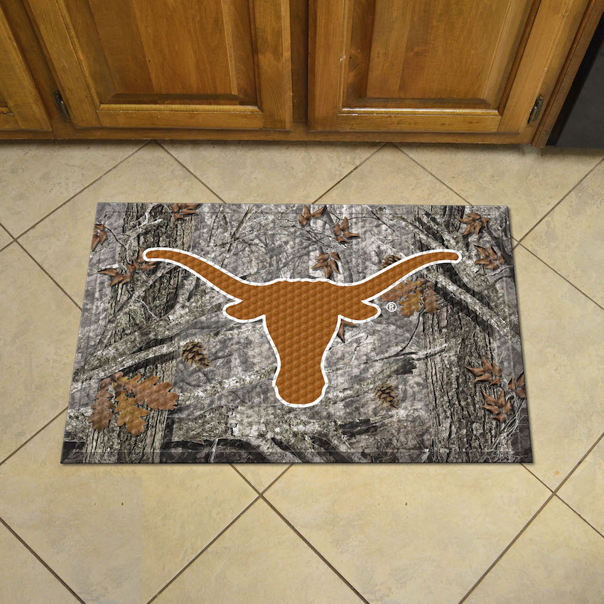 Texas Longhorns Camo Style SCRAPER Door Mat