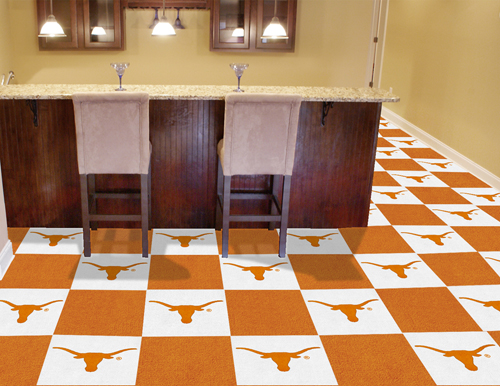 Texas Longhorns Carpet Tiles 18x18 in.