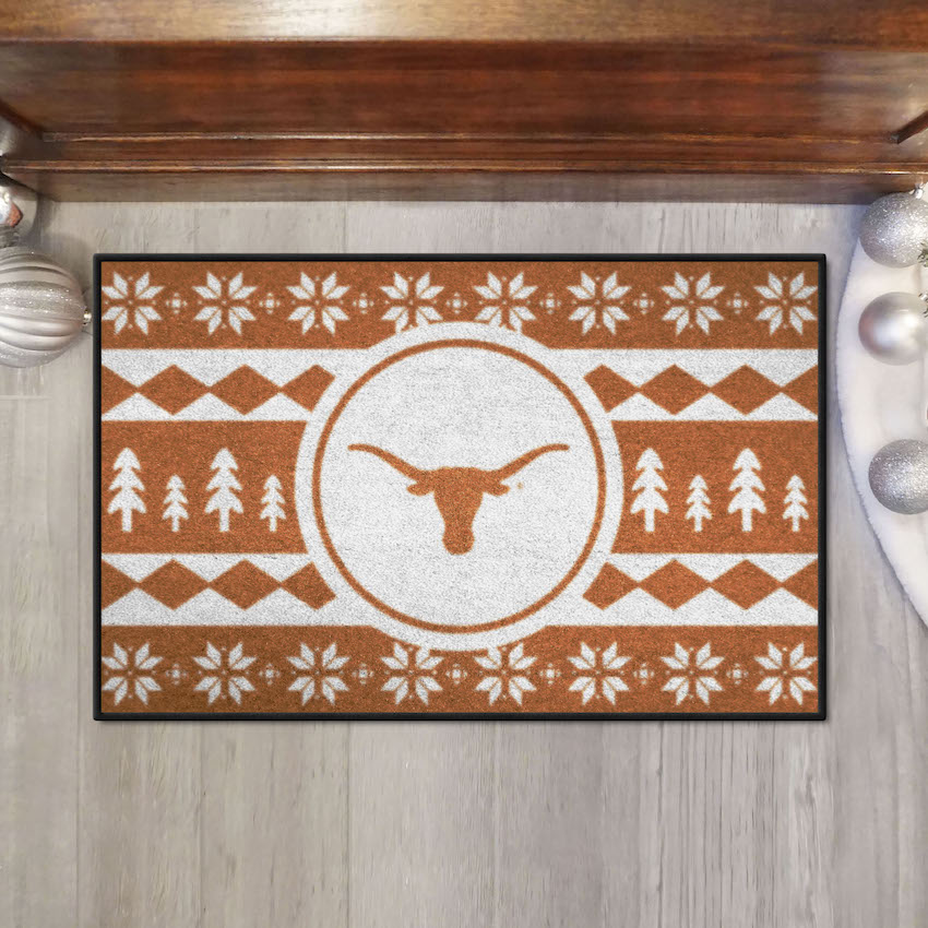 Texas Longhorns HOLIDAY SWEATER 20 x 30 STARTER Floor Mat