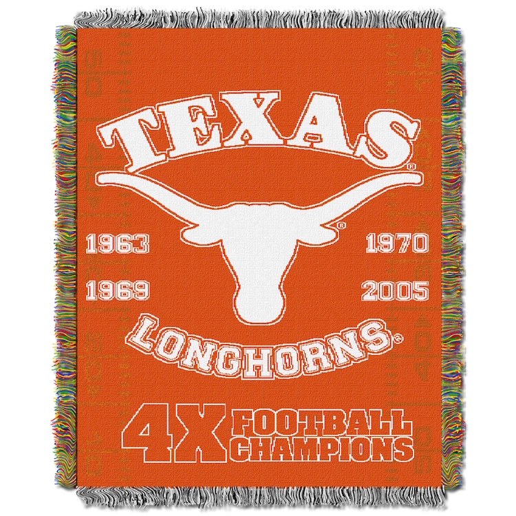 Texas Longhorns Commemorative Championship Tapestry Throw